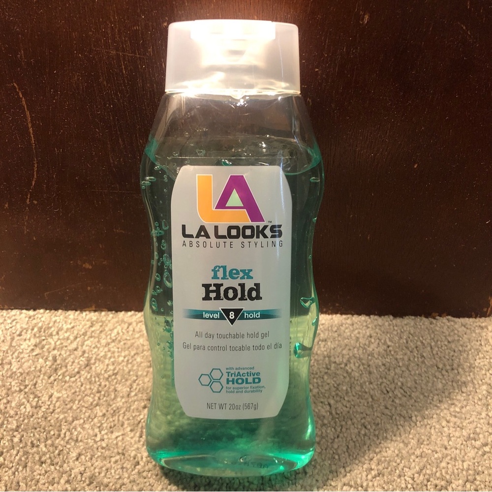 LA Looks FLEX HOLD Level 8 Hold Flexible Hair Gel, Alcohol Free, 20oz